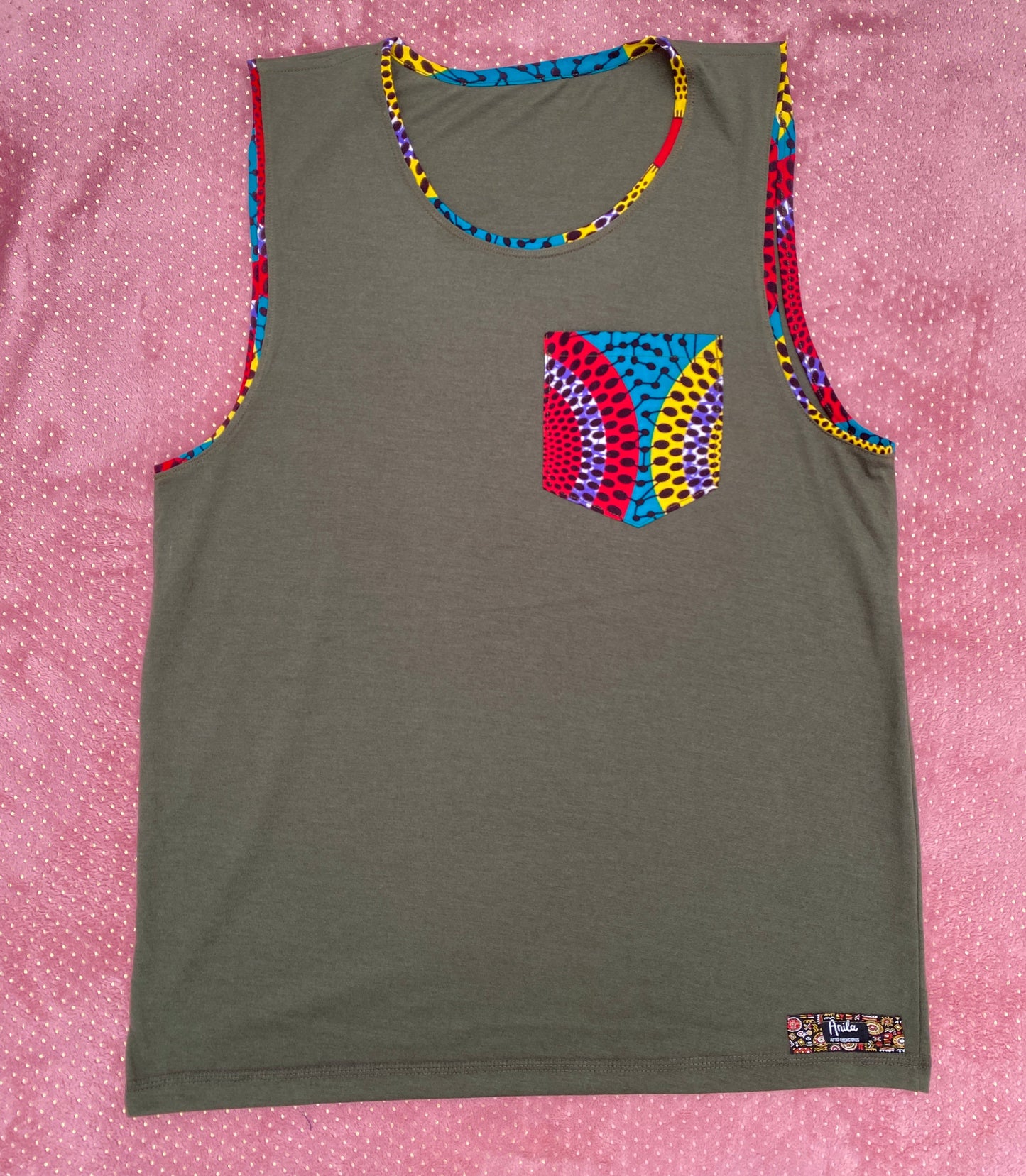 Musculosa Caya-Ankara impresión-Estilo Africano Único