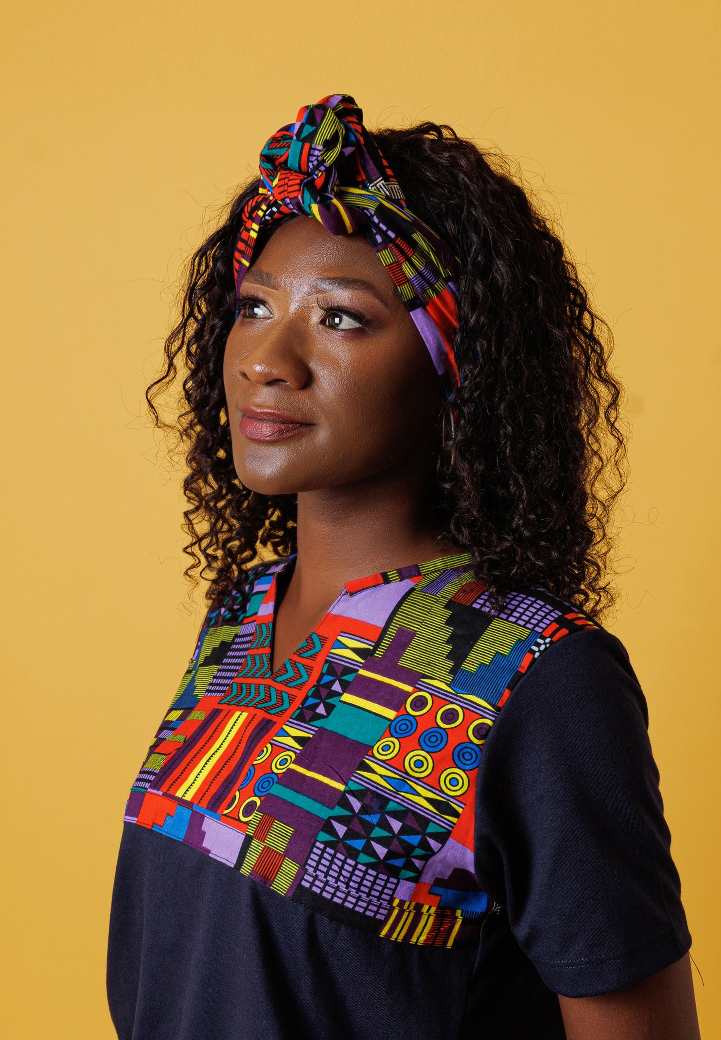 Camiseta Jan-Ankara Kente - Estilo Africano Único