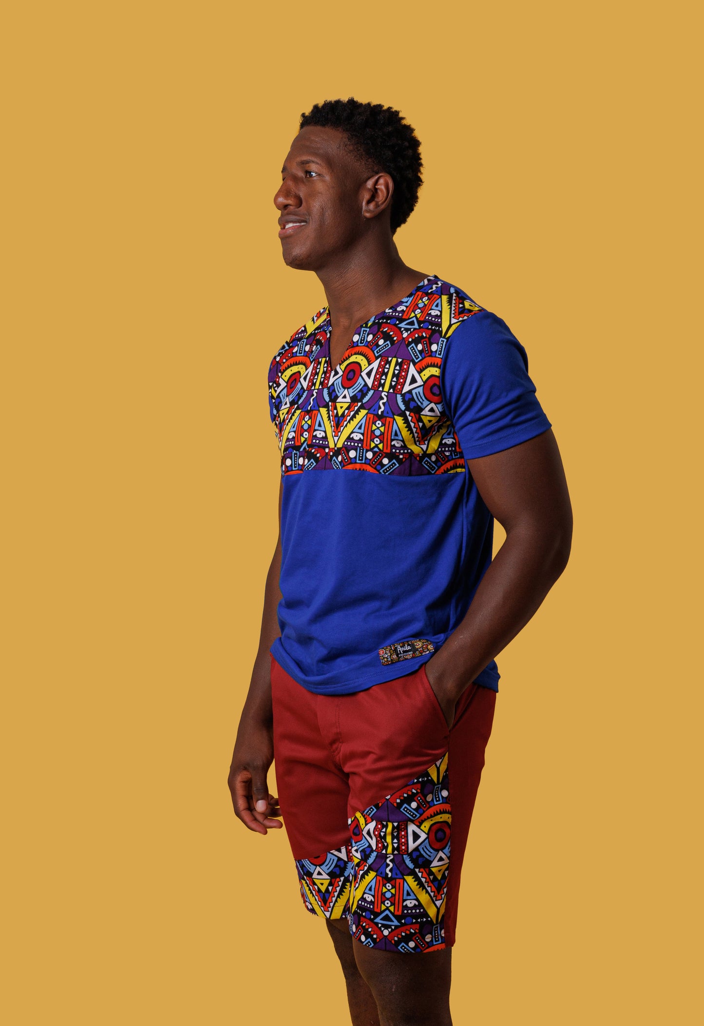 Bermuda Kat 1-Ankara impresión-Estilo Africano Único