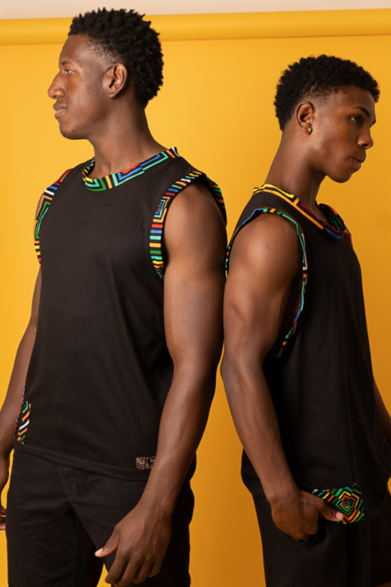 Musculosa Kat-Ankara impresión-Estilo Africano Único