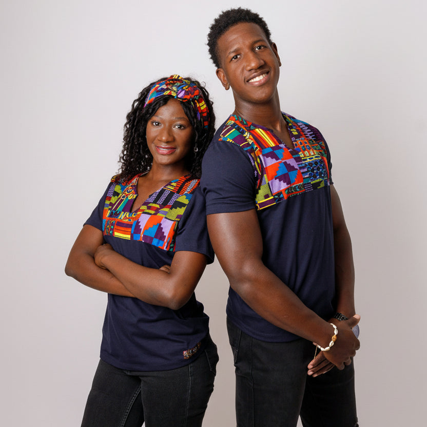Camiseta Jan-Ankara Kente - Estilo Africano Único