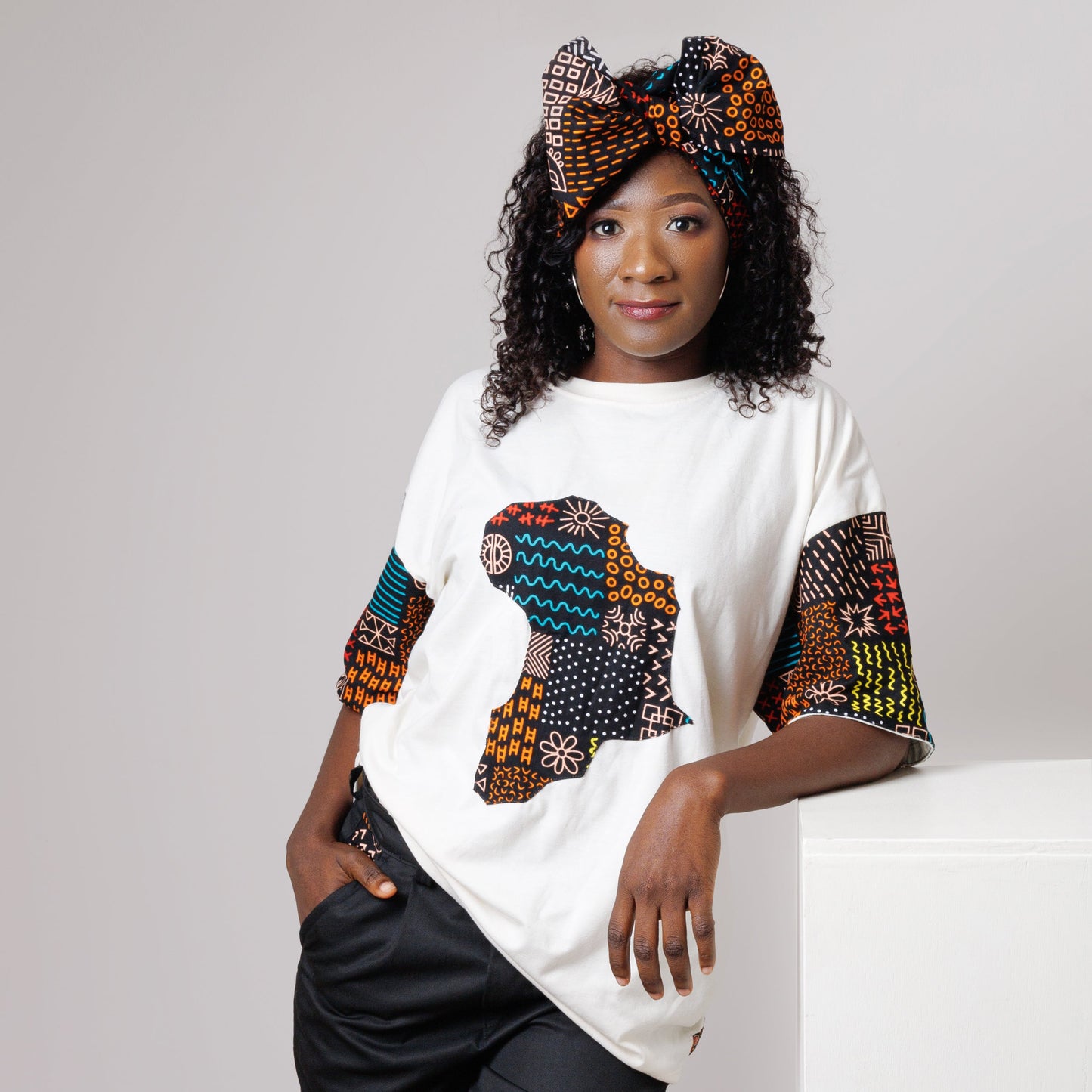 Camiseta Oversize Ankara - Estilo Africano Único y Vibrante