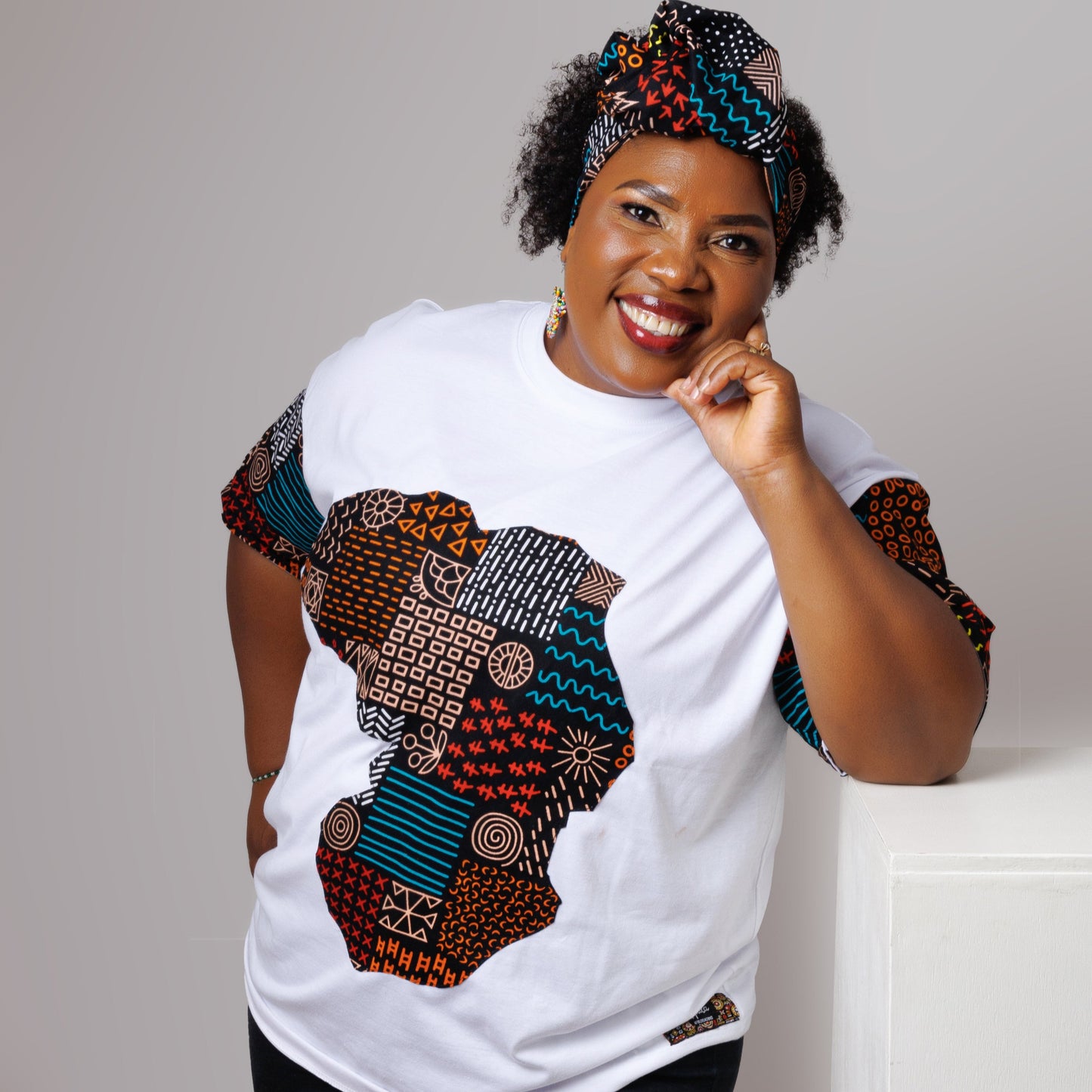 Camiseta Oversize Ankara - Estilo Africano Único y Vibrante