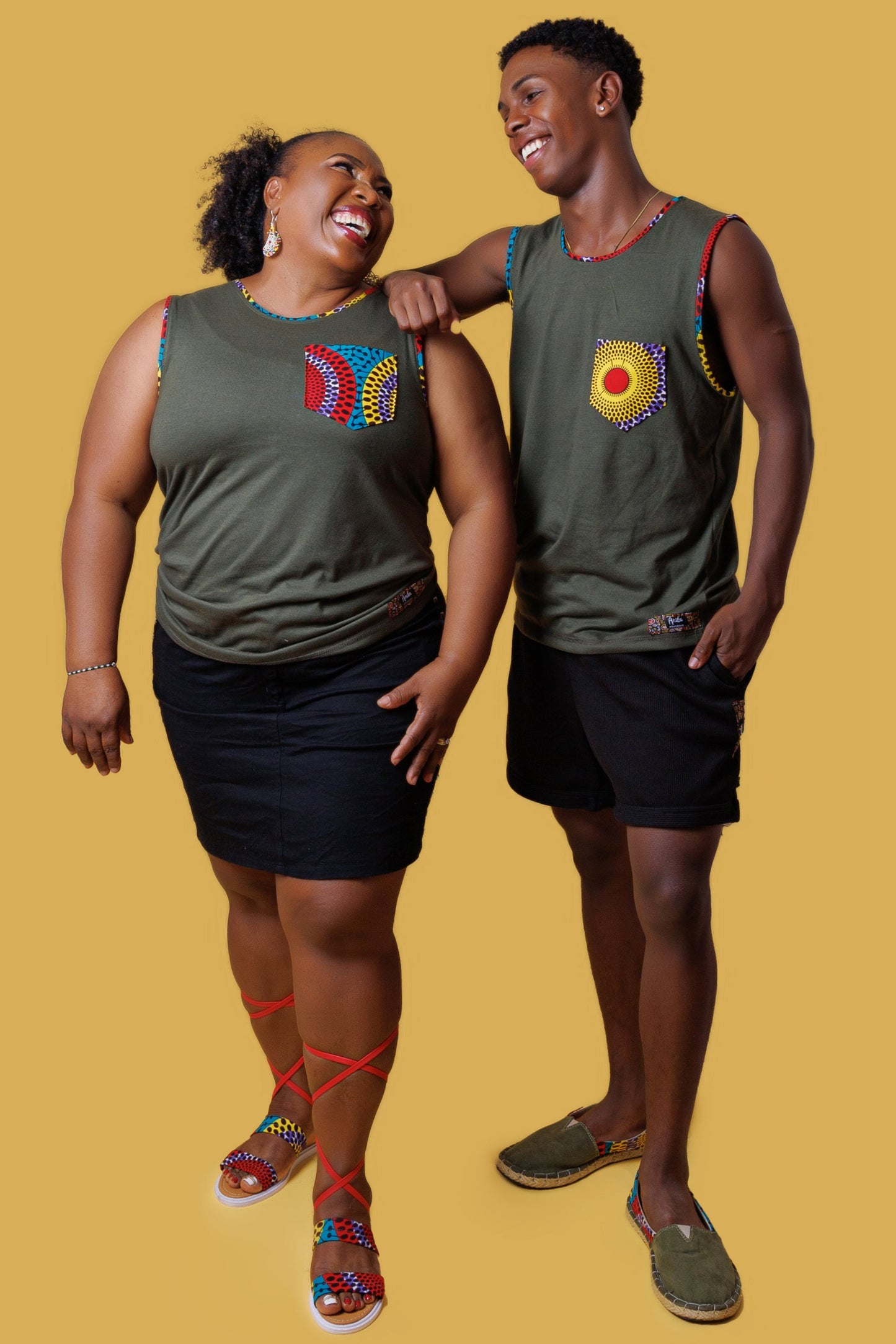 Musculosa Caya-Ankara impresión-Estilo Africano Único
