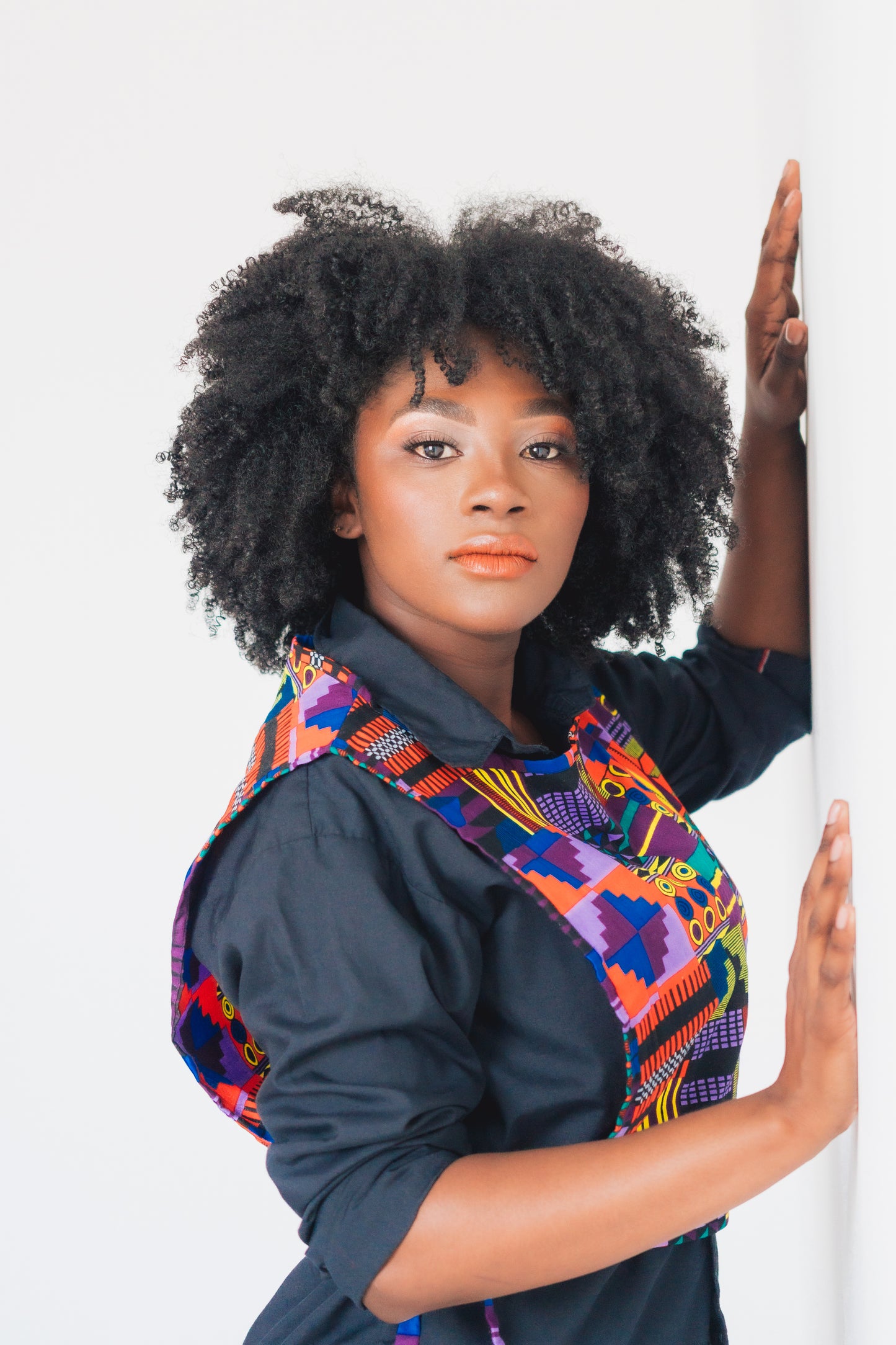 Chaleco con ajuste lateral Jan-Ankara Kente - Estilo africano