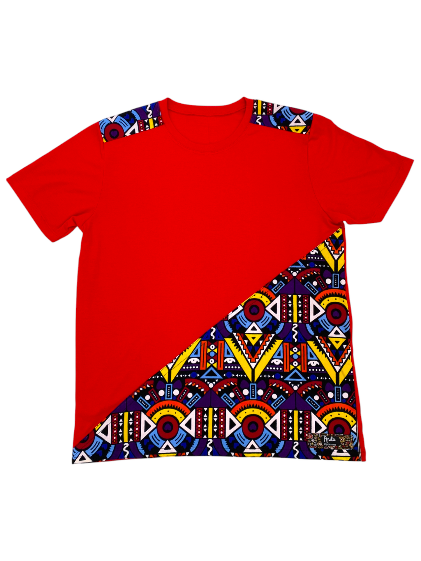 Camiseta Wash-Ankara Kente - Estilo Africano