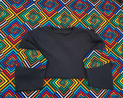 Sweater Kat-Ankara con Impresión de Estilo Africano Único