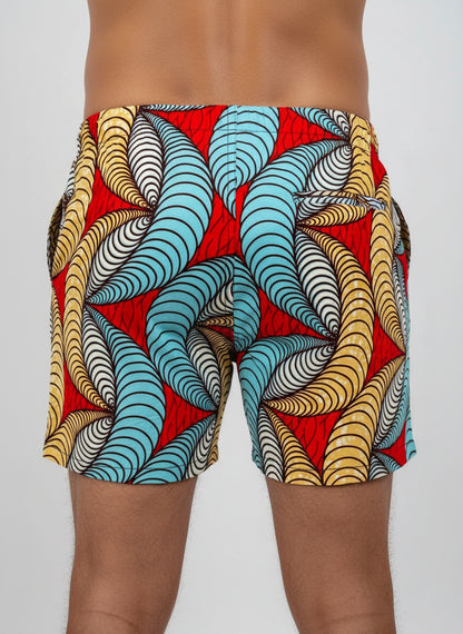 Shorts Sar Ankara impresión-Estilo Africano Único
