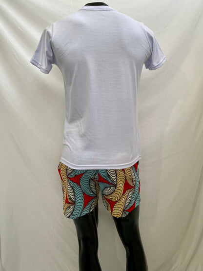 Conjunto Camiseta  Sar 2-Ankara + Shorts - Estilo Africano