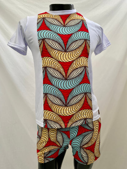 Conjunto Camiseta  Sar 2-Ankara + Shorts - Estilo Africano