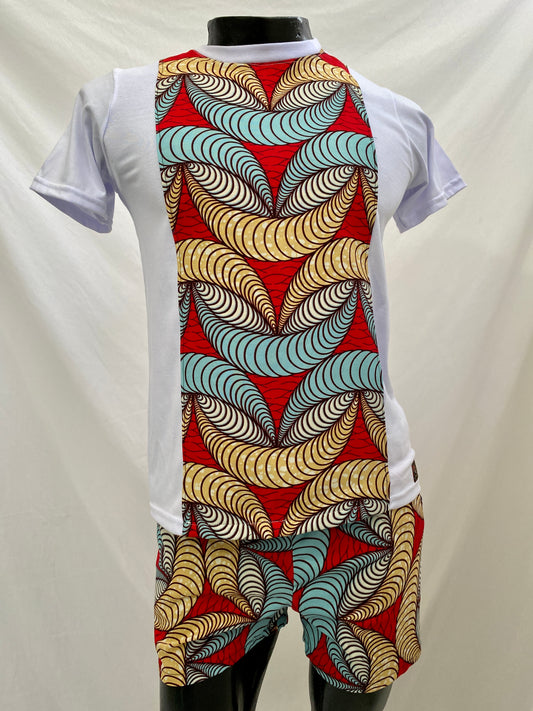 Conjunto Camiseta  Sar 2-Ankara + Shorts - Estilo Africano