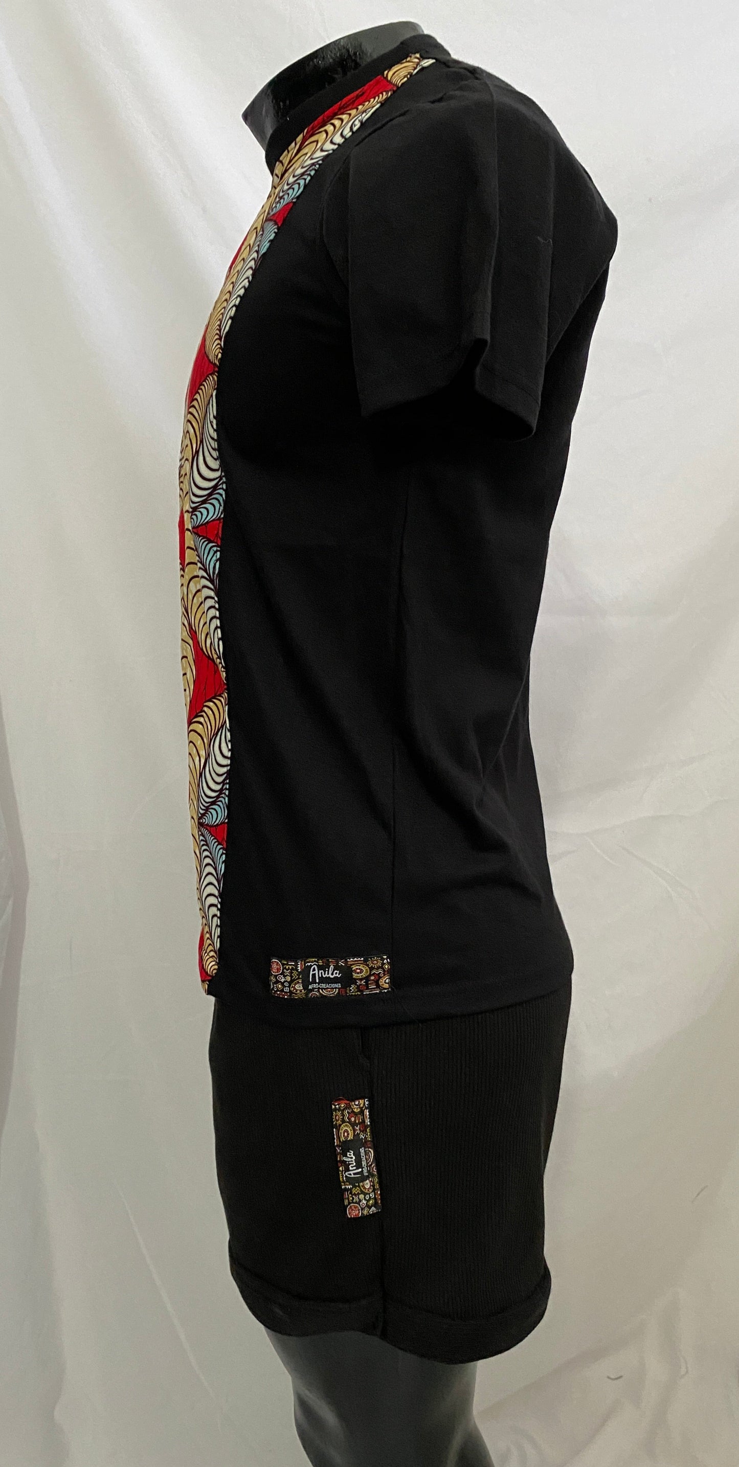 Conjunto Camiseta  Sar-Ankara + Shorts negro - Estilo Africano Único