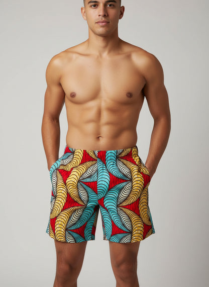 Shorts Sar Ankara impresión-Estilo Africano Único