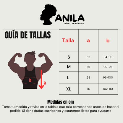 Musculosa Caya-Ankara impresión-Estilo Africano Único