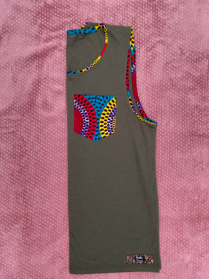 Musculosa Caya-Ankara impresión-Estilo Africano Único