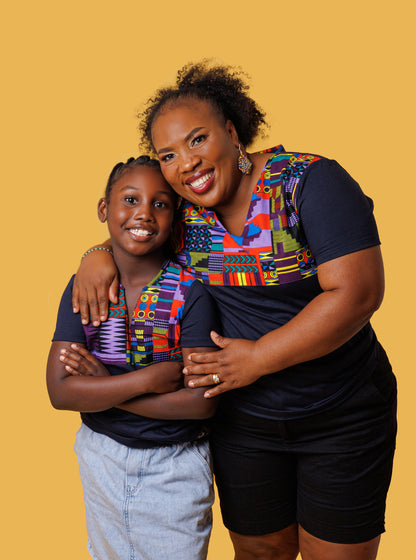 Camiseta Jan-Ankara Kente - Estilo Africano Único