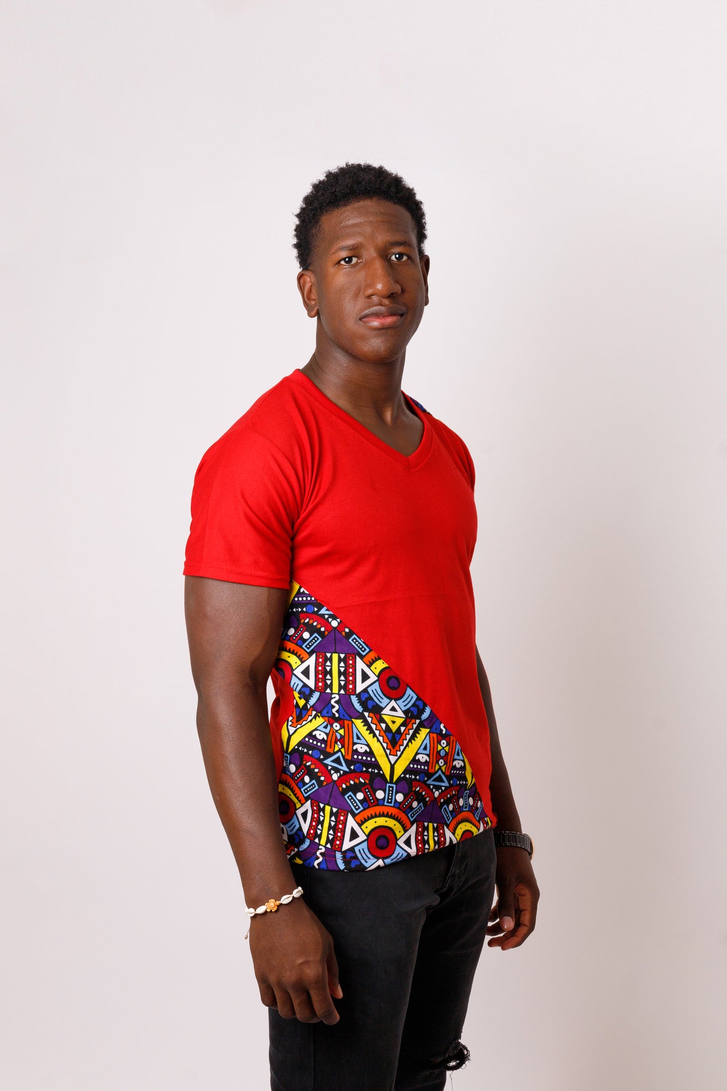 Camiseta Wash-Ankara Kente - Estilo Africano