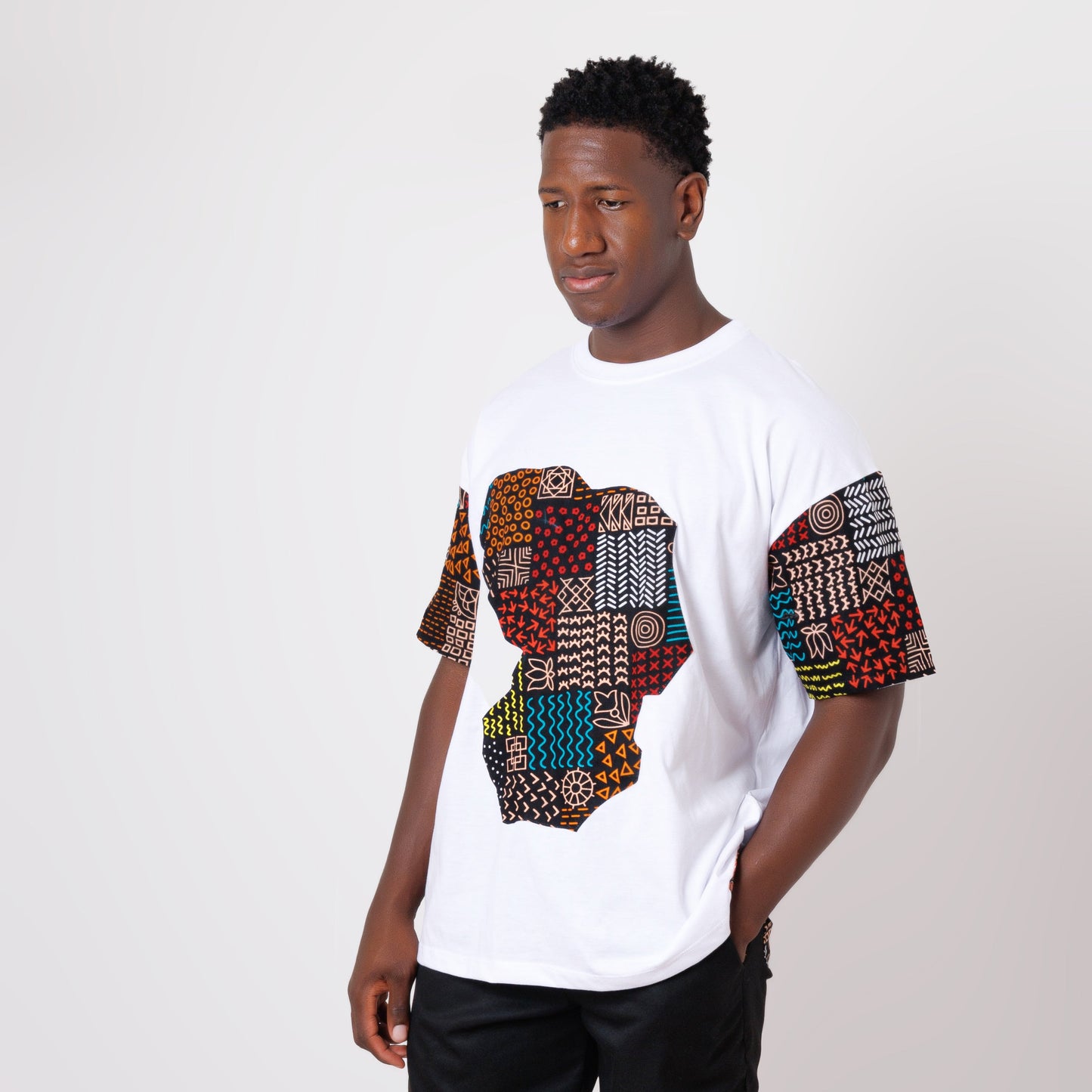 Camiseta Oversize Ankara - Estilo Africano Único y Vibrante