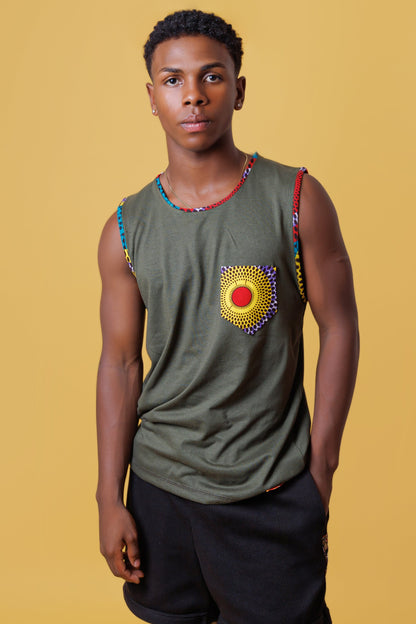 Musculosa Caya-Ankara impresión-Estilo Africano Único