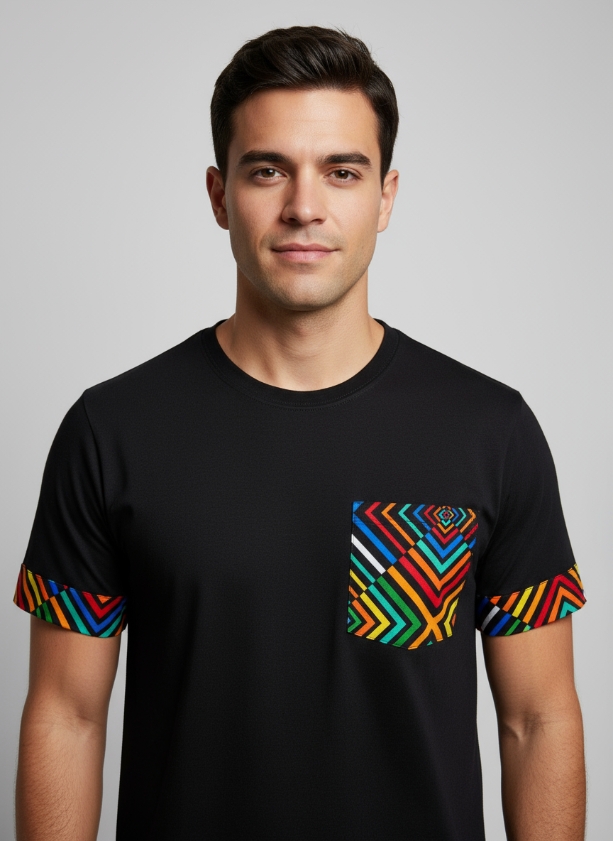 camista ropa africana ecuador con diseño geometrico tela ankara original