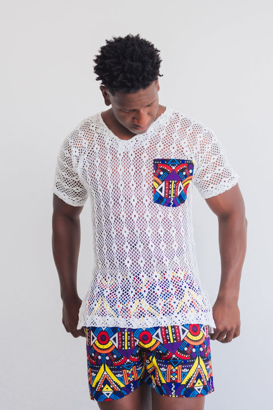 Conjunto Camiseta  Ter Ankara + Shorts- Estilo Africano Único