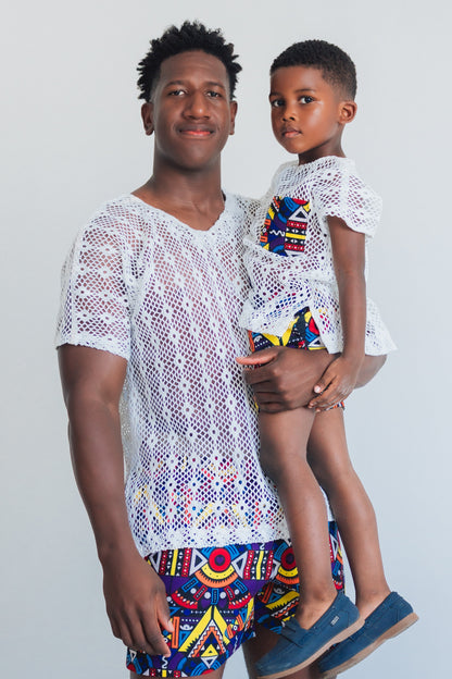 Conjunto Camiseta  Ter Ankara + Shorts- Estilo Africano Único