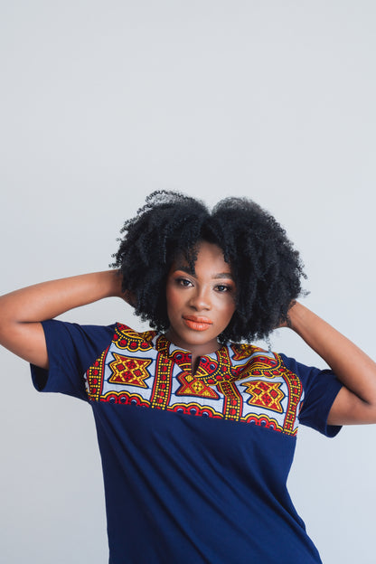 Conjunto Camiseta  kamy Ankara + Shorts - Estilo Africano