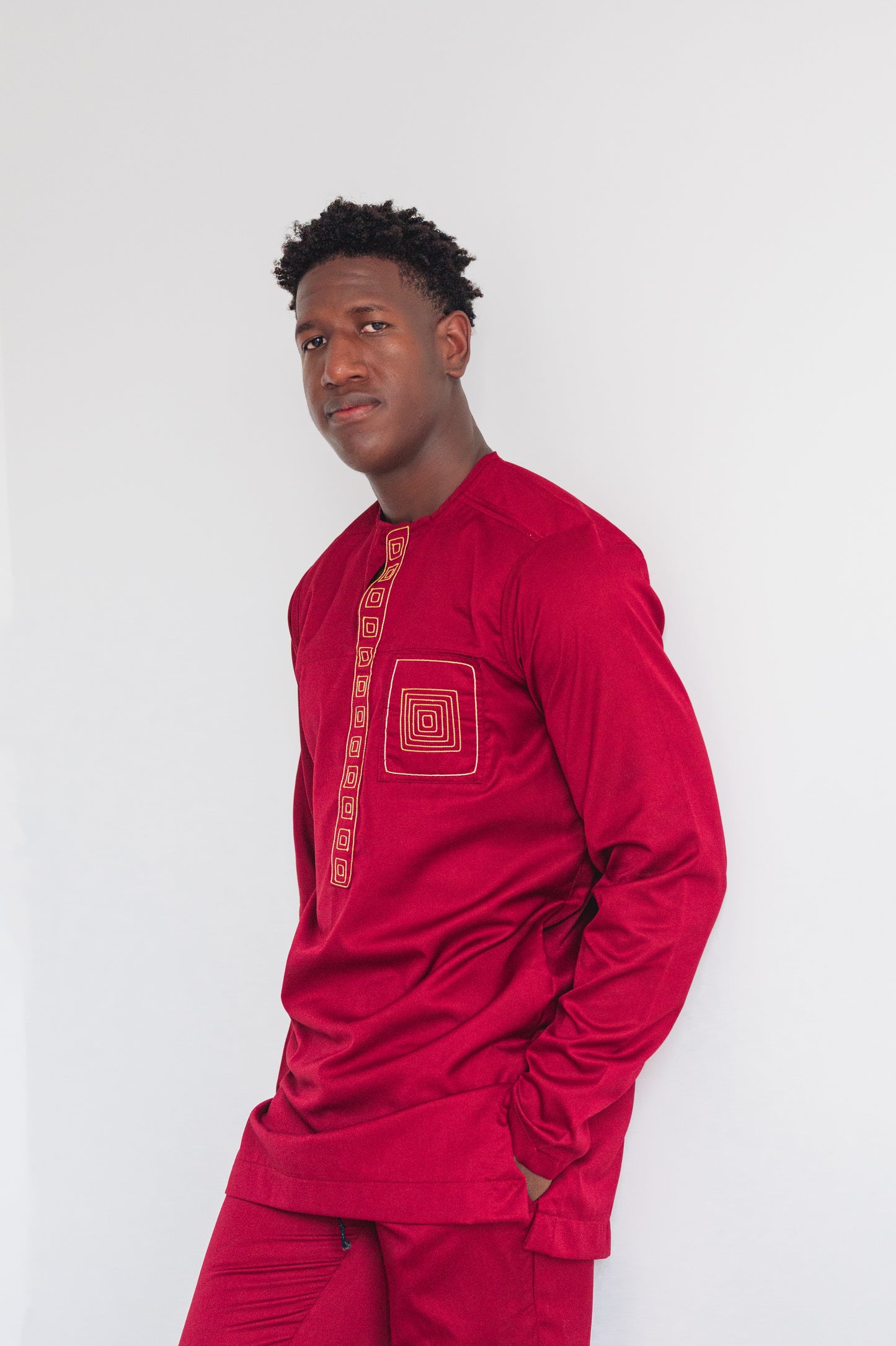 Conjunto Senador Africano – Rojo Vino Tinto