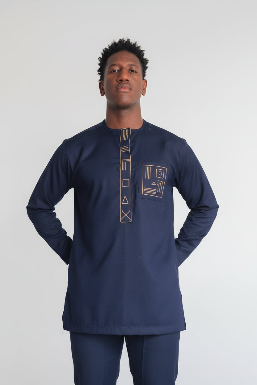 Conjunto Senador Africano – Azul Marino