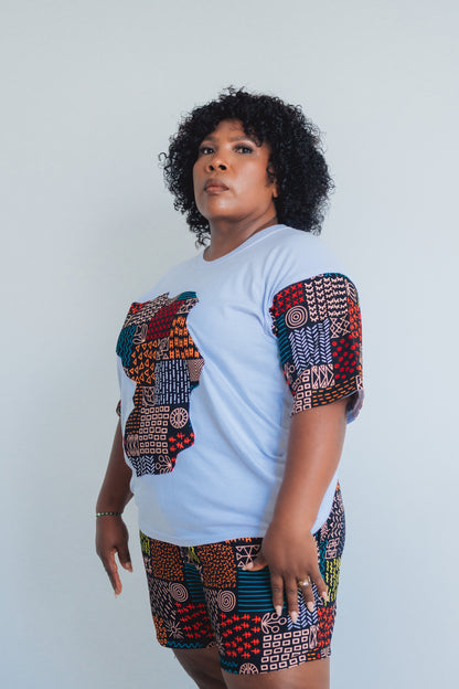 Conjunto Camiseta Yely + Shorts ankara - Estilo Africano Único