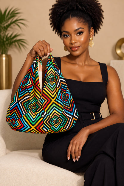Cartera Naked-Tela Africana Ankara