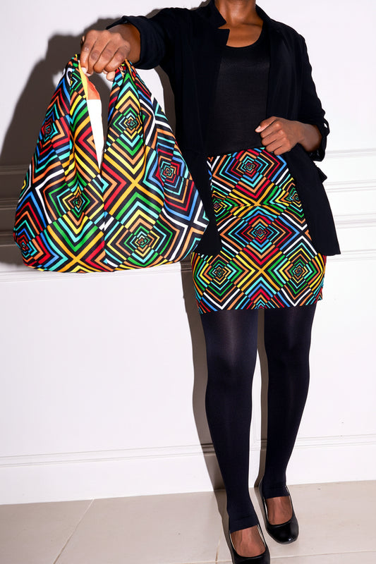 Cartera Naked-Tela Africana Ankara